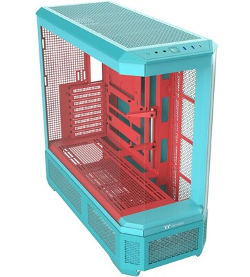 Thermaltake View E-ATX Full Tower Computer Case, Mint Strawberry (CA-11H-00FLWN-00)