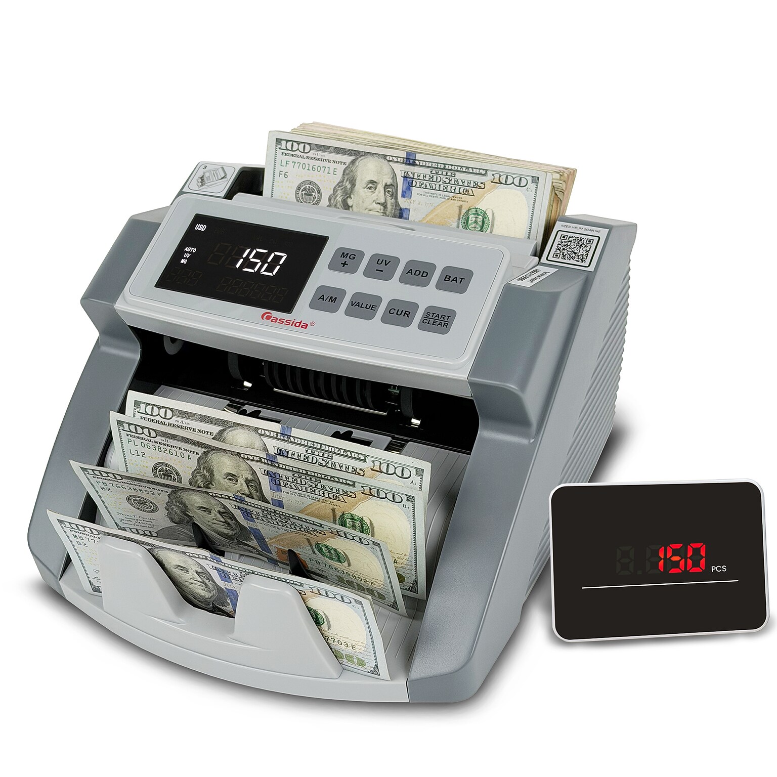 Cassida CRS1000 Cash-Counting Machine, Gray (CRS1000)