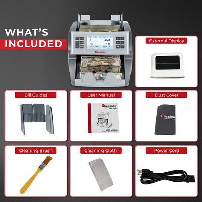 Cassida CRS7500 Cash Counting Machine, Gray (CRS7500)