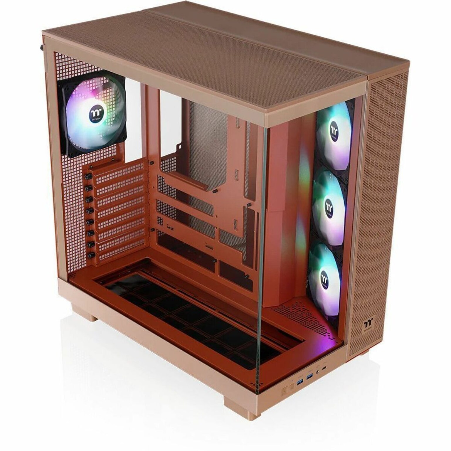 Thermaltake View 380 XL TG ARGB ATX Mid-Tower Computer Case, Gravel Sand (CA-11E-00MGWN-00)