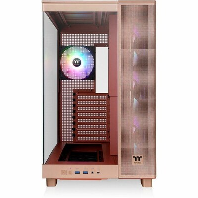 Thermaltake View 380 XL TG ARGB ATX Mid-Tower Computer Case, Gravel Sand (CA-11E-00MGWN-00)