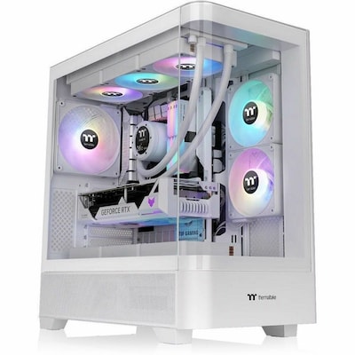 Thermaltake View ATX Mid-Tower Computer Case, Snow (CA-11G-00M6WN-00)