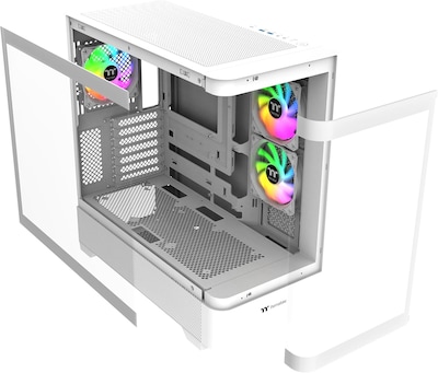 Thermaltake View ATX Mid-Tower Computer Case, Snow (CA-11G-00M6WN-00)