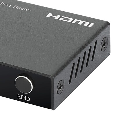 Manhattan 2-Port HDMI 8K at 60-Hz Splitter with Built-in Scaler for Multiple Displays, Female, Black (208468)