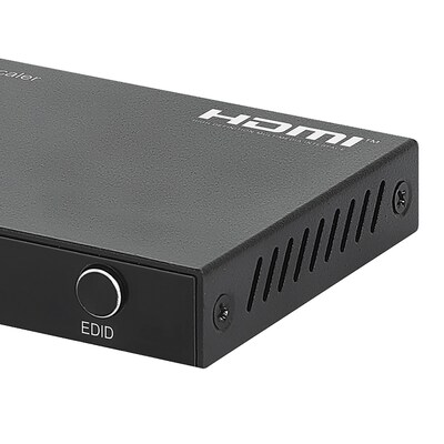 Manhattan 4-Port HDMI 8K at 60-Hz Splitter with Built-in Scaler for Multiple Displays, Female, Black (208475)