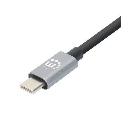 Manhattan USB-C to HDMI 4K at 60 Hz Adapter, Male to Female, Gray (ICI153973)