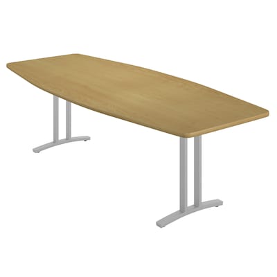 Correll Curvature 96W x 48D Boat Shaped Conference Table, Fusion Maple (CC4296B-16-14-16)
