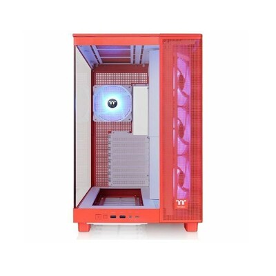 Thermaltake View 380 XL TG ARGB ATX Mid Tower Computer Case, Flaming Orange (CA-11E-00MRWN-00)