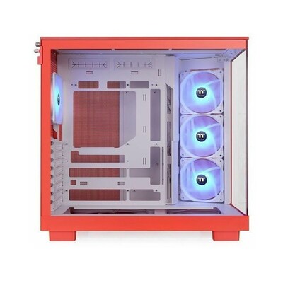 Thermaltake View 380 XL TG ARGB ATX Mid Tower Computer Case, Flaming Orange (CA-11E-00MRWN-00)