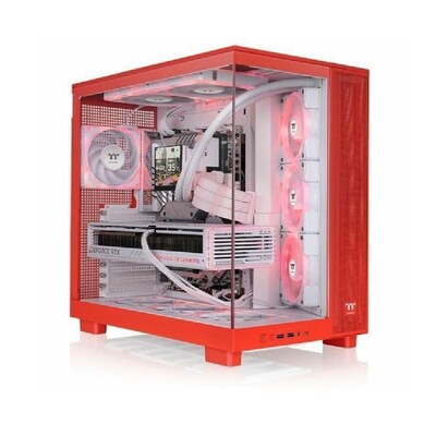 Thermaltake View 380 XL TG ARGB ATX Mid Tower Computer Case, Flaming Orange (CA-11E-00MRWN-00)