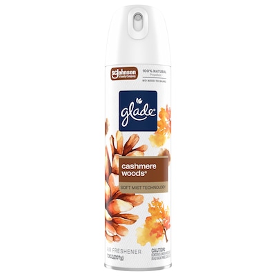 Glade Soft Mist Aerosol Air Freshener, Cashmere Woods Scent, 7.3 oz. (391461)
