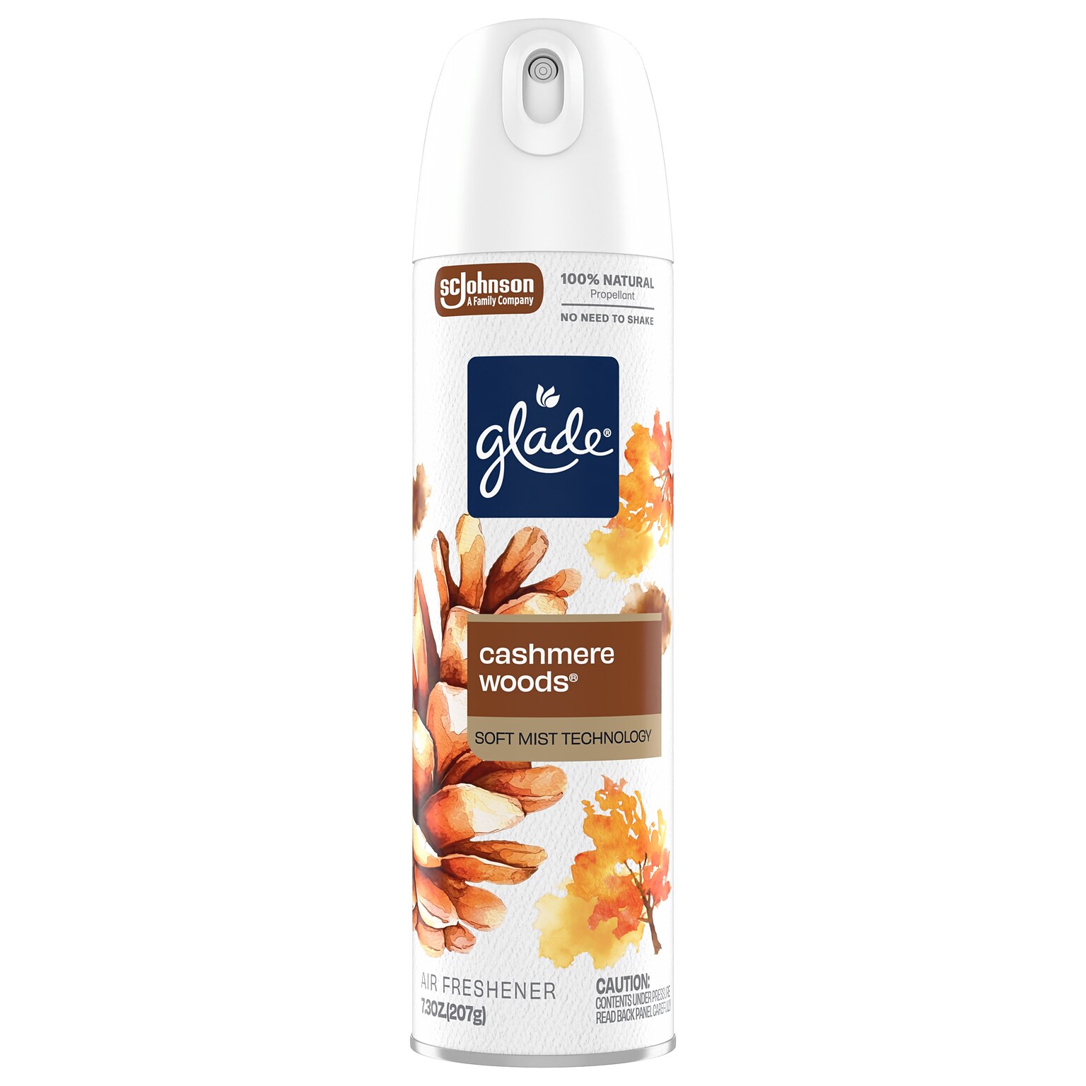 Glade Soft Mist Aerosol Air Freshener, Cashmere Woods Scent, 7.3 oz. (391461)
