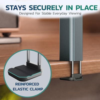 Purely PH20 Foldable Clamp-On Phone Holder for Desk and Travel, Gray (PSHPH20BK)