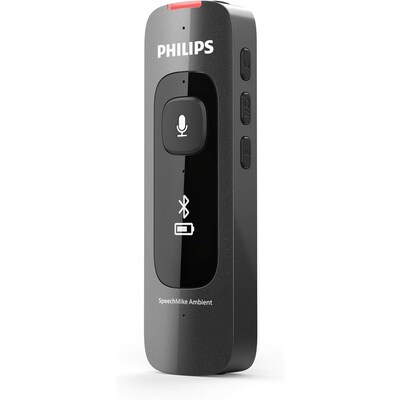 Philips SpeechMike Ambient Wireless Wearable AI Assistant Microphone, Black (PSM5000/00)