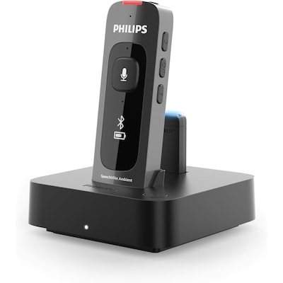 Philips SpeechMike Ambient Wireless Wearable AI Assistant Microphone, Black (PSM5000/00)