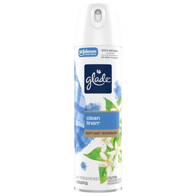 Glade Soft Mist Air Freshener Aerosol, Clean Linen Scent, 7.3 oz. (391465)