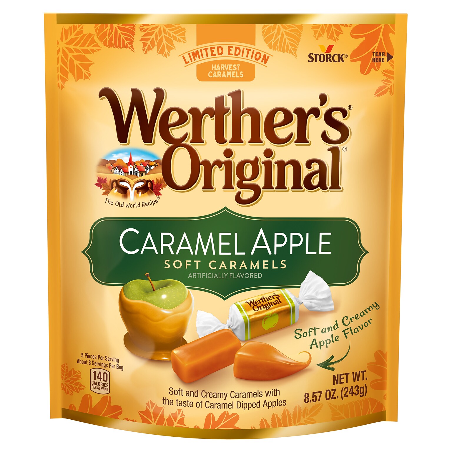 Werthers Original Caramel Apple Soft Caramels, 8.57 Oz. (SUL532302)
