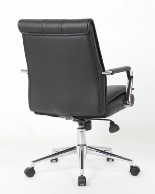 Boss Office Products Ergonomic Vinyl Swivel Task Chair, Black (B9633C-BK)