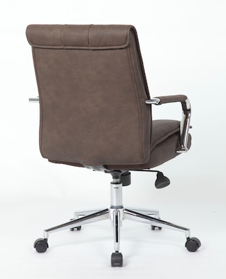 Boss Office Products Ergonomic Vinyl Swivel Task Chair, Brown (B9633C-BN)
