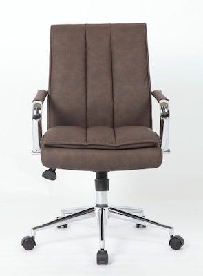 Boss Office Products Ergonomic Vinyl Swivel Task Chair, Brown (B9633C-BN)