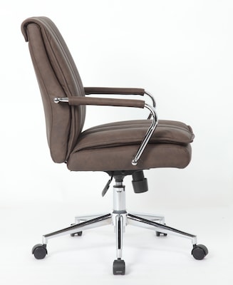 Boss Office Products Ergonomic Vinyl Swivel Task Chair, Brown (B9633C-BN)