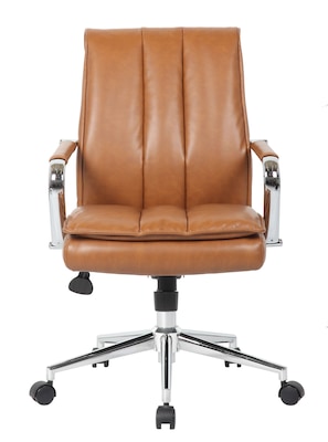 Boss Office Products Ergonomic Vinyl Swivel Task Chair, Caramel (B9633C-CML)