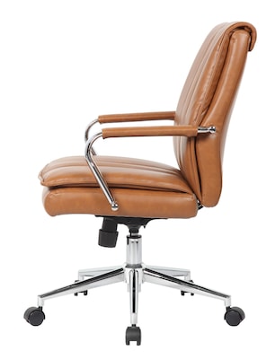 Boss Office Products Ergonomic Vinyl Swivel Task Chair, Caramel (B9633C-CML)