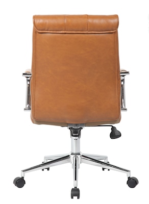 Boss Office Products Ergonomic Vinyl Swivel Task Chair, Caramel (B9633C-CML)