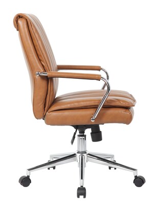 Boss Office Products Ergonomic Vinyl Swivel Task Chair, Caramel (B9633C-CML)