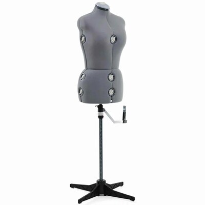 Singer Adjustable Dress Form, Foam-Backed Fabric (DF151ML_GR)