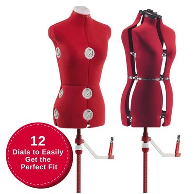Singer Adjustable Dress Form, Flannel (DF150SM_RD)