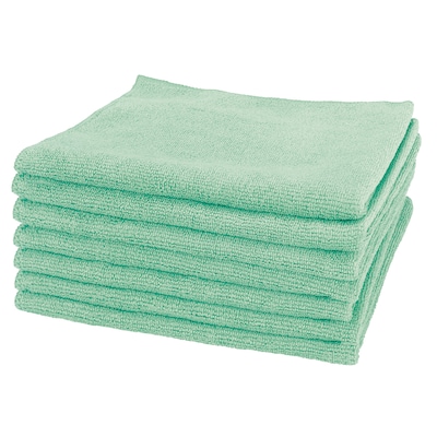 Hospeco Heavy-Duty Microfiber Multipurpose Cloths, 12 x 12, Green, 12 Cloths/Pack (MFC3001212GN)