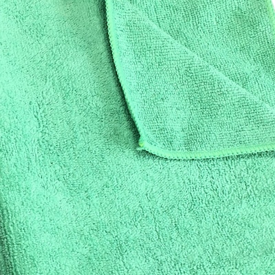 Hospeco Heavy-Duty Microfiber Multipurpose Cloths, 12" x 12", Green, 12 Cloths/Pack (MFC3001212GN)