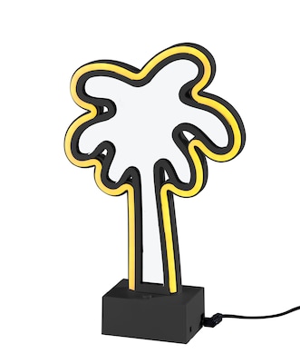 Simplee Adesso LED Infinity Neon Palm Tree Table/Wall Lamp, 10.5H, Black (SL3717-01)