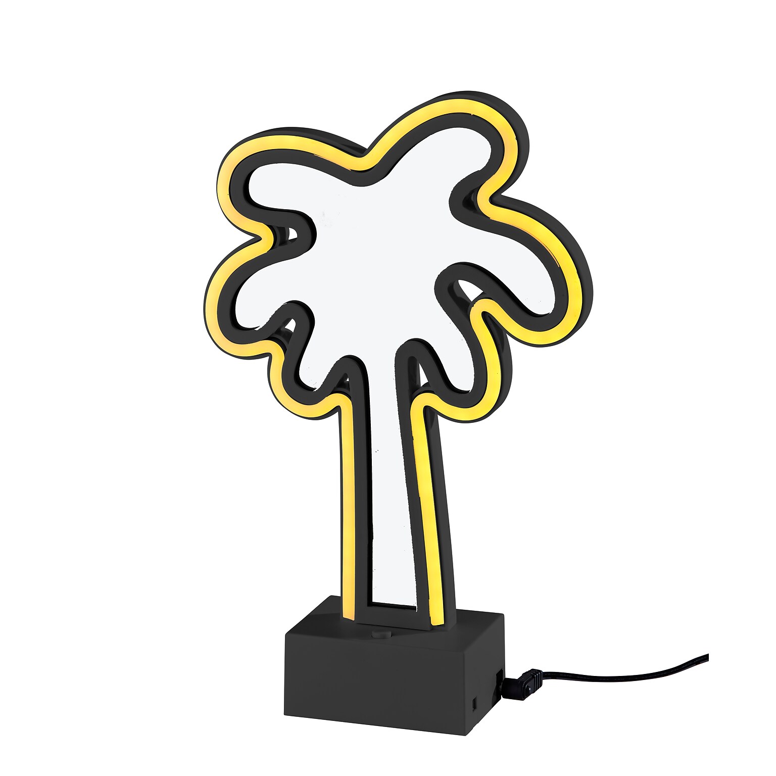 Simplee Adesso LED Infinity Neon Palm Tree Table/Wall Lamp, 10.5H, Black (SL3717-01)