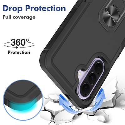 SaharaCase Raider Series Case for Galaxy A27, Shock-Absorbing, Built-In Kickstand, (CP01101)