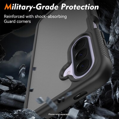 SaharaCase Raider Series Case for Galaxy A27, Shock-Absorbing, Built-In Screen Protector, Black (CP01102)