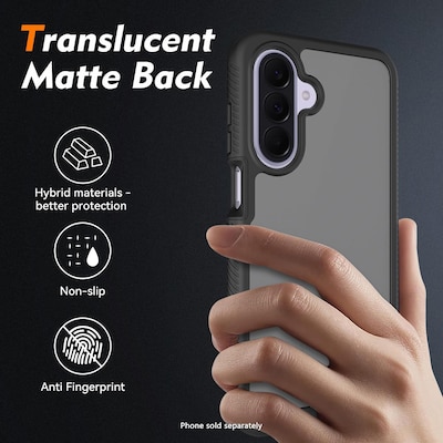 SaharaCase Raider Series Case for Galaxy A27, Shock-Absorbing, Built-In Screen Protector, Black (CP01102)
