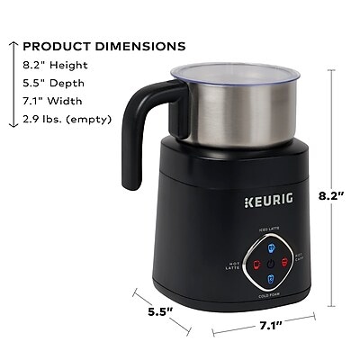 Keurig® K-Froth Automatic Hot and Cold Café Frother, Black (5000389938)