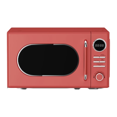 Magic Chef 0.7- cu. Ft. Retro Countertop Microwave & Food Cover, Red (KITMCPBTH08)