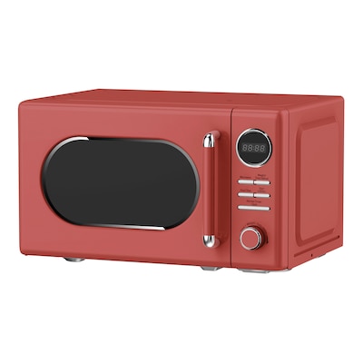 Magic Chef 0.7- cu. Ft. Retro Countertop Microwave & Food Cover, Red (KITMCPBTH08)