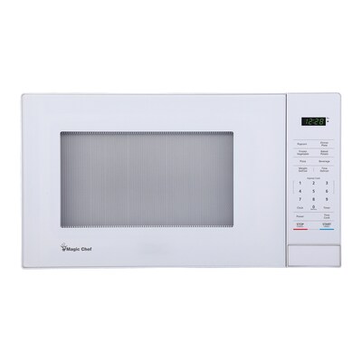 Magic Chef 1.1- cu. Ft. Digital Touch Countertop Microwave & Food Cover, White  (KITMCPBTH04)