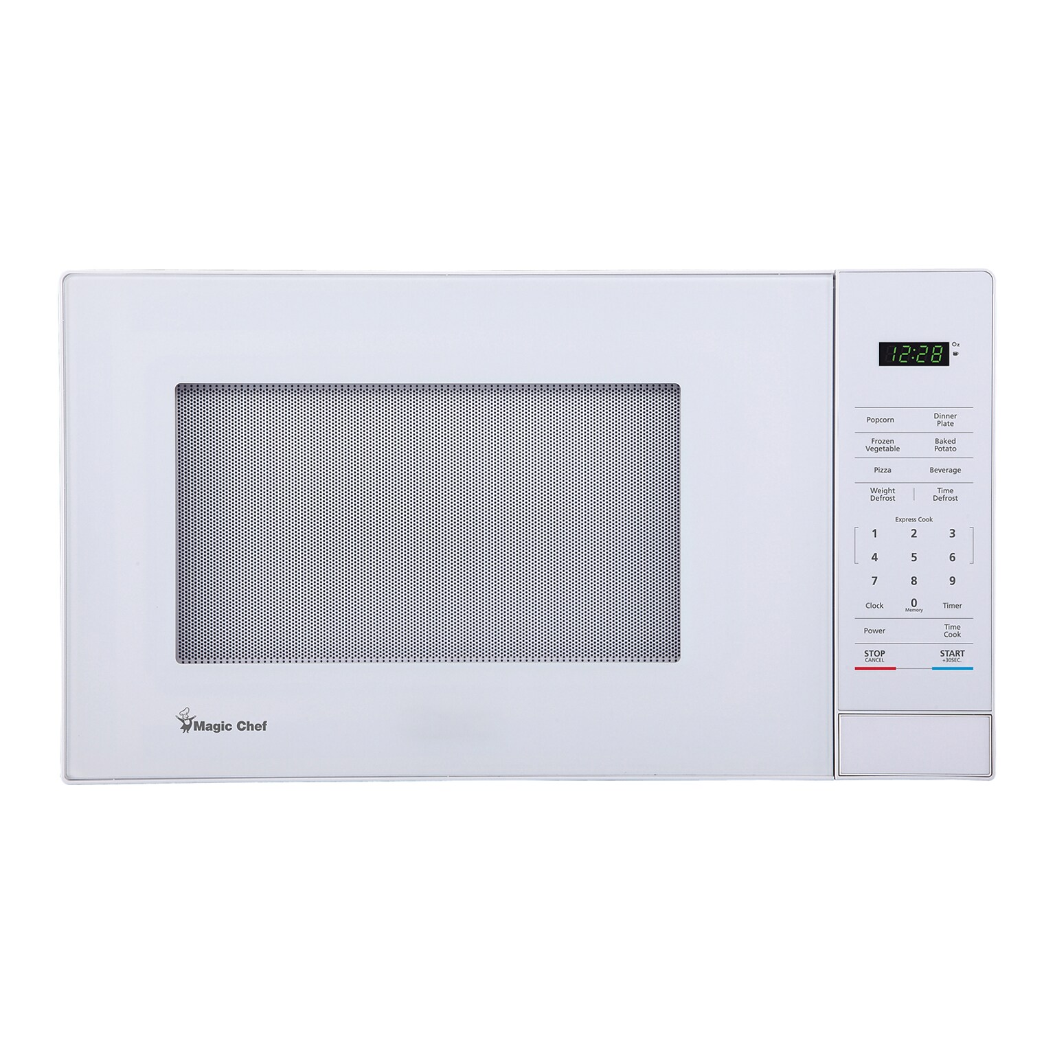 Magic Chef 1.1- cu. Ft. Digital Touch Countertop Microwave & Food Cover, White  (KITMCPBTH04)