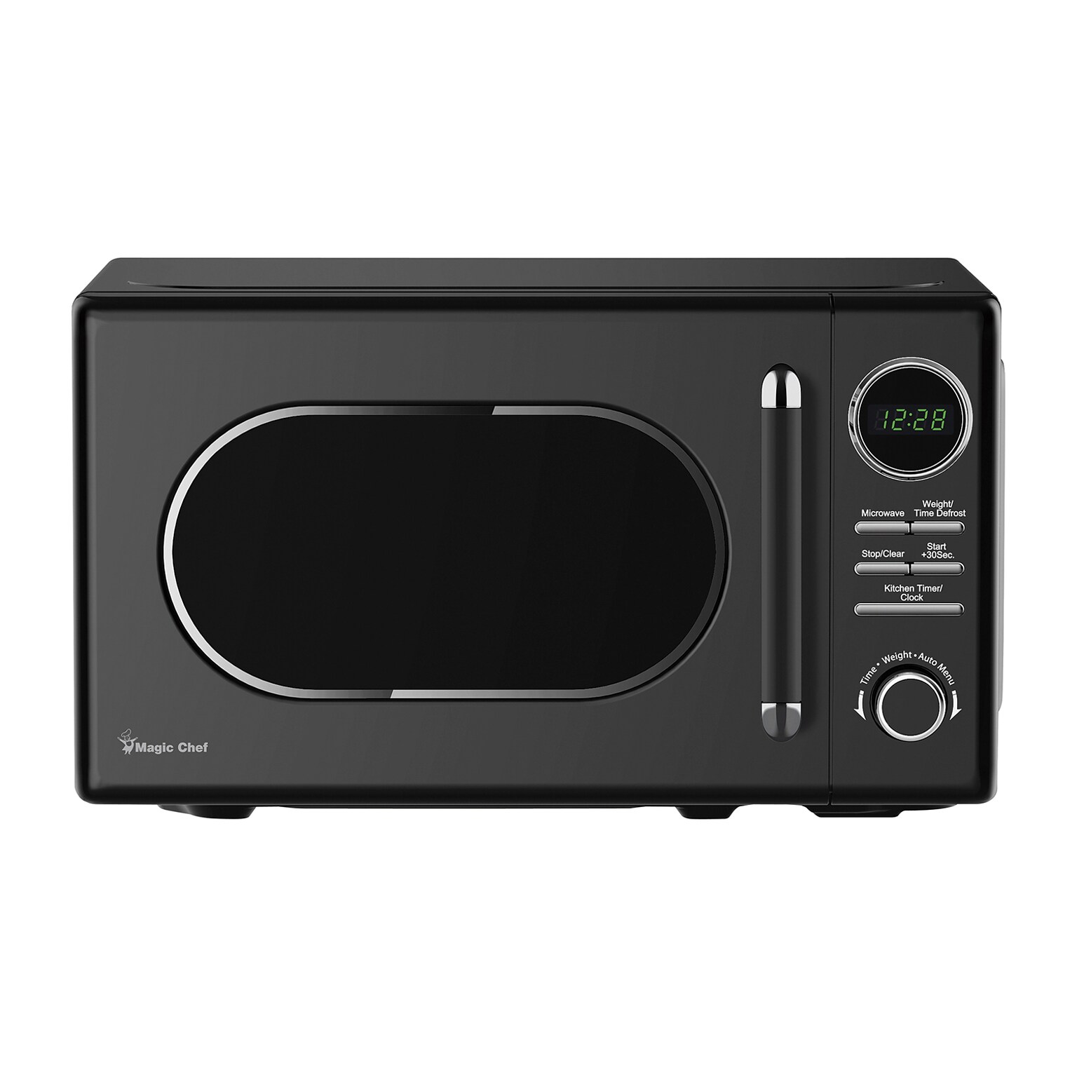 Magic Chef 0.7- cu. Ft. Retro Countertop Microwave & Food Cover, Black (KITMCPBTH06)