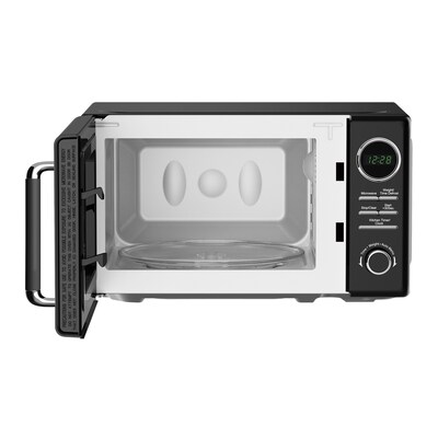 Magic Chef 0.7- cu. Ft. Retro Countertop Microwave & Food Cover, Black (KITMCPBTH06)