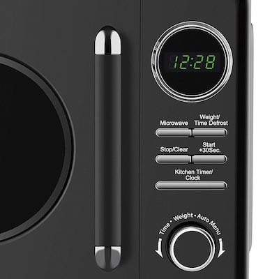 Magic Chef 0.7- cu. Ft. Retro Countertop Microwave & Food Cover, Black (KITMCPBTH06)