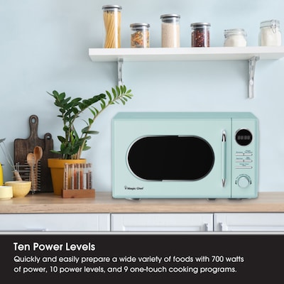 Magic Chef 0.7-cu. Ft. Retro Countertop Microwave & Food Cover, Green (KITMCPBTH07)