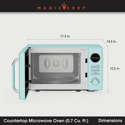 Magic Chef 0.7-cu. Ft. Retro Countertop Microwave & Food Cover, Green (KITMCPBTH07)