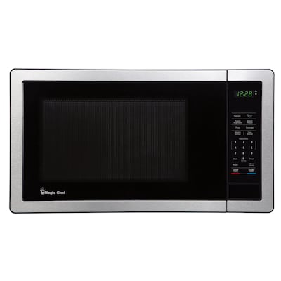 Magic Chef 1.1- cu. Ft. Digital Touch Countertop Microwave & Food Cover, Stainless Steel/Black (KITMCPBTH03)
