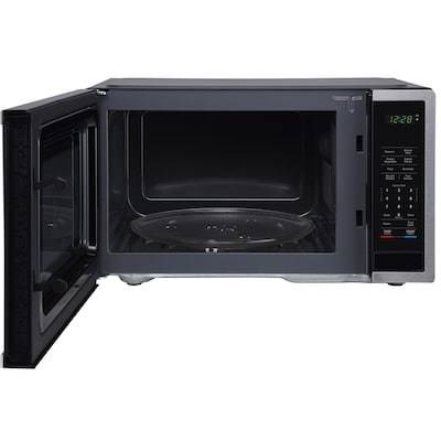 Magic Chef 1.1- cu. Ft. Digital Touch Countertop Microwave & Food Cover, Stainless Steel/Black (KITMCPBTH03)